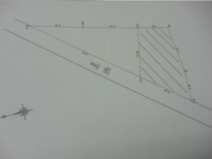 静岡市駿河区丸子新田、土地の間取り画像です