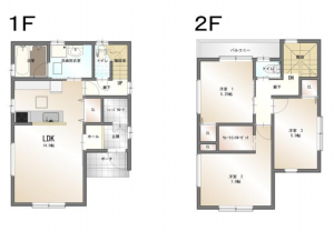 静岡市駿河区有東、新築一戸建ての間取り画像です