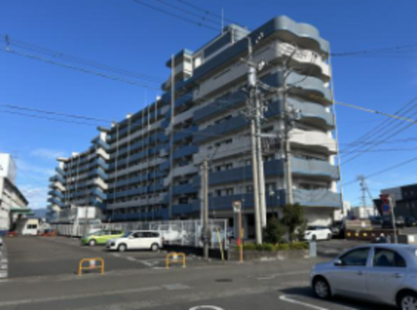 静岡市駿河区丸子新田、マンションの外観画像です