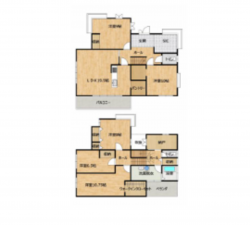 静岡市駿河区聖一色、中古一戸建ての間取り画像です
