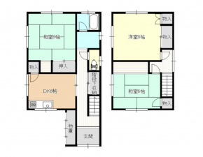 静岡市駿河区東新田、中古一戸建ての間取り画像です
