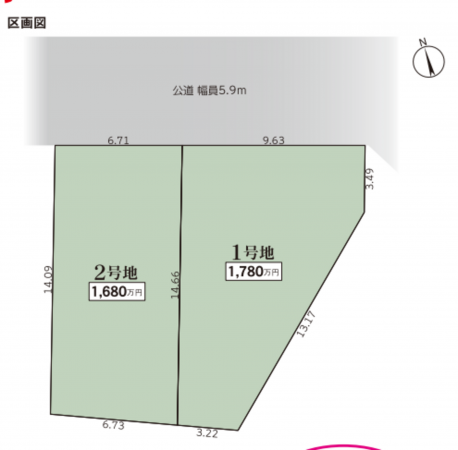 静岡市駿河区池田、土地の間取り画像です