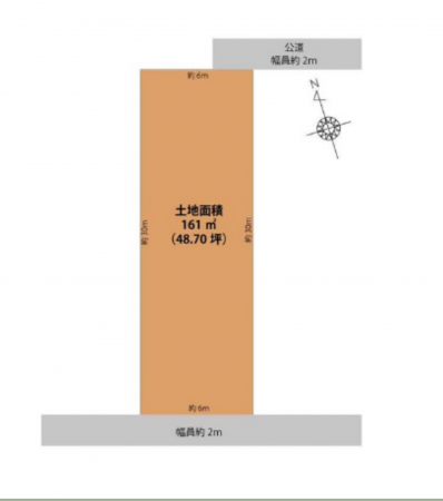 静岡市駿河区広野、土地の間取り画像です