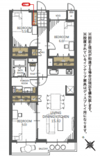静岡市駿河区小黒、マンションの間取り画像です