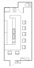 静岡市駿河区中田、収益物件/店舗の間取り画像です