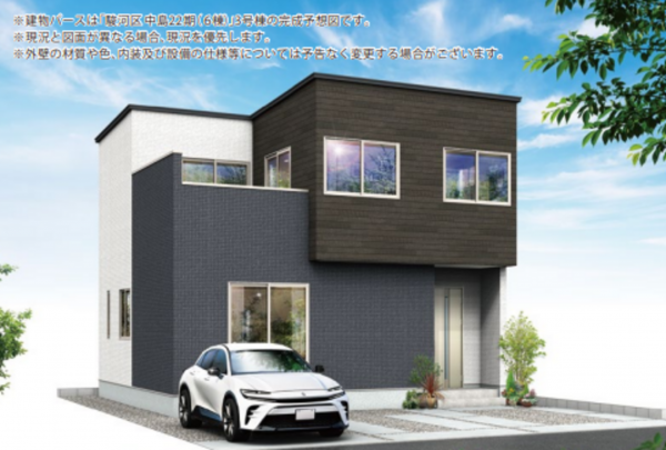 静岡市駿河区中島、新築一戸建ての外観画像です