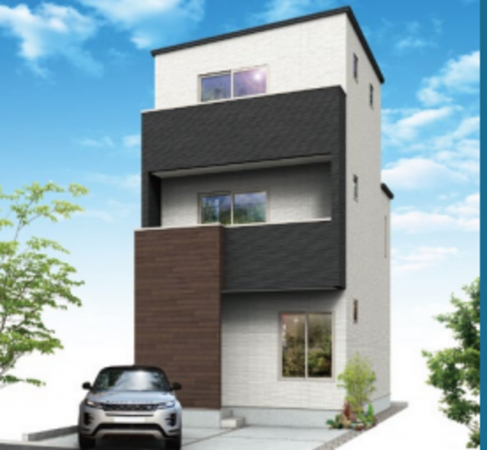 静岡市駿河区新川、新築一戸建ての外観画像です