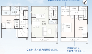 静岡市駿河区高松、新築一戸建ての間取り画像です
