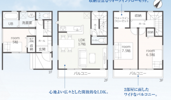 静岡市駿河区高松、新築一戸建ての間取り画像です
