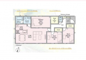 静岡市駿河区用宗、新築一戸建ての間取り画像です