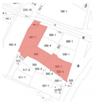 静岡市駿河区石部、土地の間取り画像です