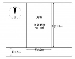 京都市伏見区深草藪之内町、土地の間取り画像です