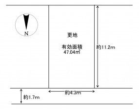 京都市伏見区深草藪之内町、土地の間取り画像です