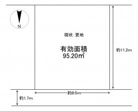 京都市伏見区深草藪之内町、土地の間取り画像です