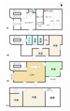 京都市伏見区深草寺内町、収益物件/店舗事務所の間取り画像です