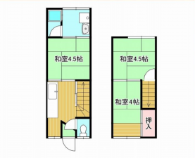 京都市伏見区向島橋詰町、中古一戸建ての間取り画像です