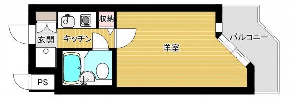 京都市伏見区菱屋町、マンションの間取り画像です