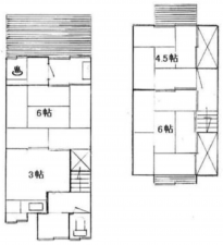 京都市伏見区向島二ノ丸町、中古一戸建ての間取り画像です