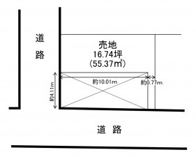 京都市伏見区東柳町、土地の間取り画像です