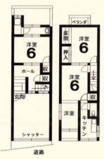 京都市伏見区深草小久保町、中古一戸建ての間取り画像です