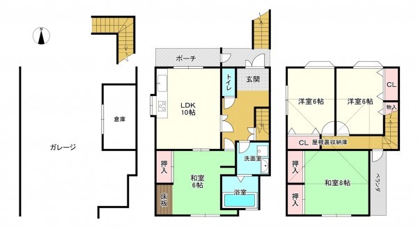 京都市伏見区竹田七瀬川町、中古一戸建ての間取り画像です