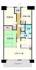 京都市伏見区舞台町、マンションの間取り画像です