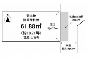 京都市伏見区向島中島町、土地の間取り画像です