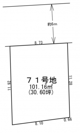 京都市伏見区納所下野、土地の間取り画像です