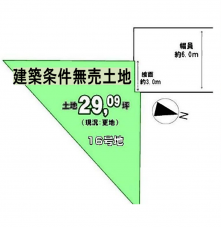 京都市伏見区羽束師志水町、土地の間取り画像です