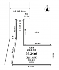 京都市伏見区久我本町、土地の間取り画像です