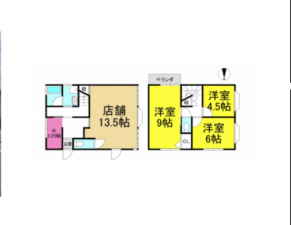 京都市伏見区向島庚申町、中古一戸建ての間取り画像です