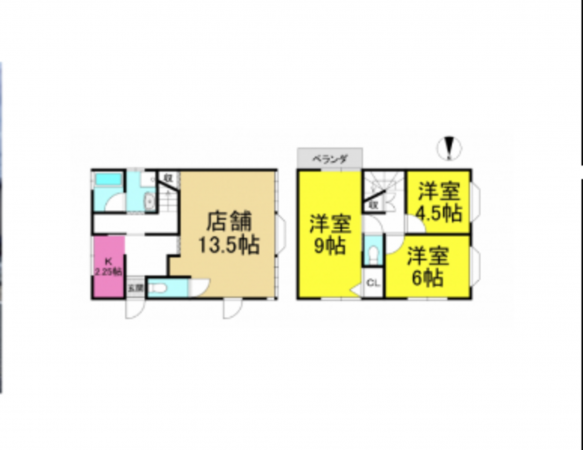 京都市伏見区向島庚申町、中古一戸建ての間取り画像です