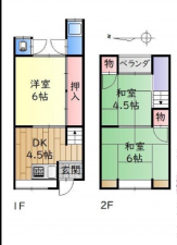 京都市伏見区向島本丸町、中古一戸建ての間取り画像です