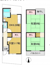 京都市伏見区久我石原町、中古一戸建ての間取り画像です