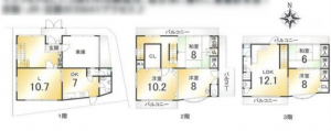 京都市伏見区向島善阿弥町、収益物件/店舗事務所の間取り画像です