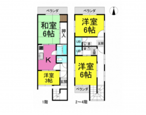 京都市伏見区羽束師菱川町、収益物件/マンションの間取り画像です