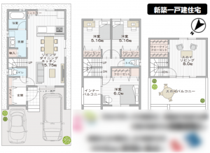 京都市伏見区向島二ノ丸町、新築一戸建ての間取り画像です