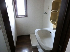 京都市伏見区新町、中古一戸建ての洗面画像です
