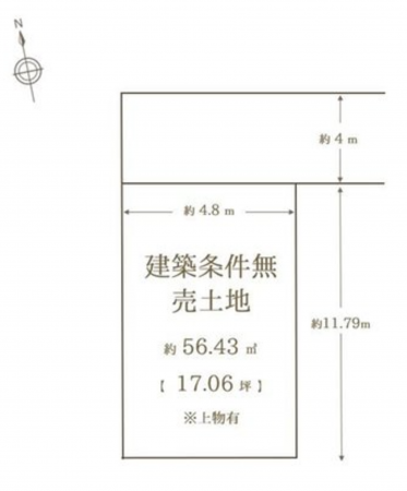 京都市伏見区桃山町泰長老、土地の間取り画像です