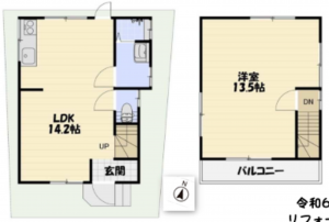 京都市伏見区横大路松林、中古一戸建ての間取り画像です