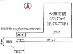 京都市伏見区桃山町正宗、土地の間取り画像です