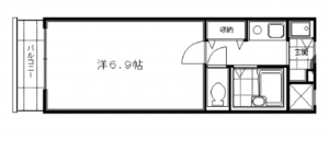 京都市伏見区新町、マンションの間取り画像です