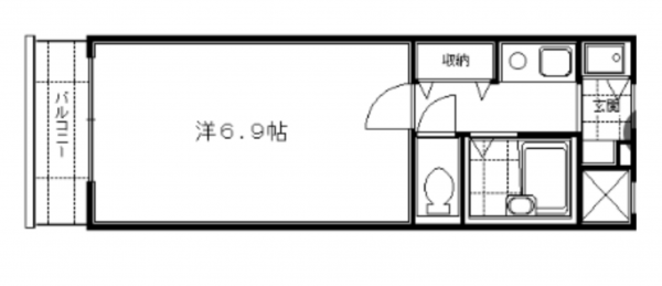 京都市伏見区新町、マンションの間取り画像です