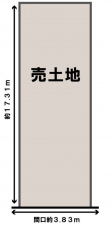 京都市南区久世大薮町、土地の間取り画像です