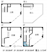 京都市南区東九条石田町、中古一戸建ての間取り画像です