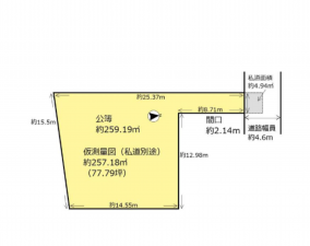 京都市伏見区桃山与五郎町、土地の間取り画像です