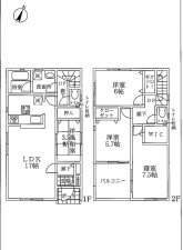 京都市伏見区桃山南大島町、新築一戸建ての間取り画像です