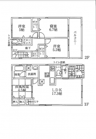 京都市伏見区桃山南大島町、新築一戸建ての間取り画像です