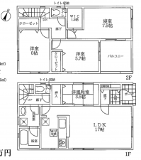 京都市伏見区桃山南大島町、新築一戸建ての間取り画像です