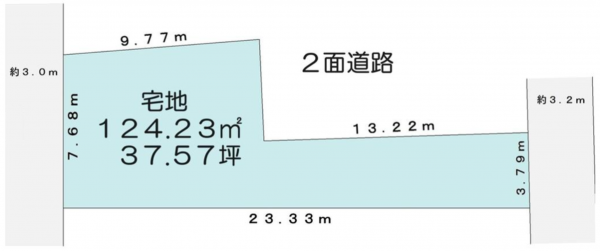 京都市南区八条源町、土地の間取り画像です